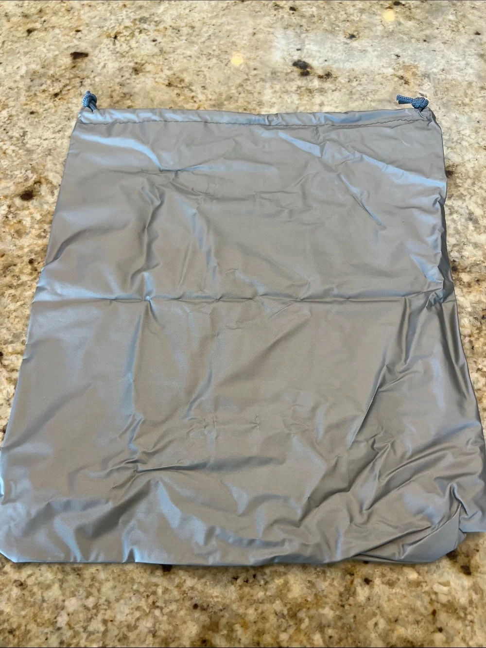 PRADA GRAY/red LOGO NYLON DRAWSTRING DUSTBAG TRAVEL STORAGE ORGANIZATION